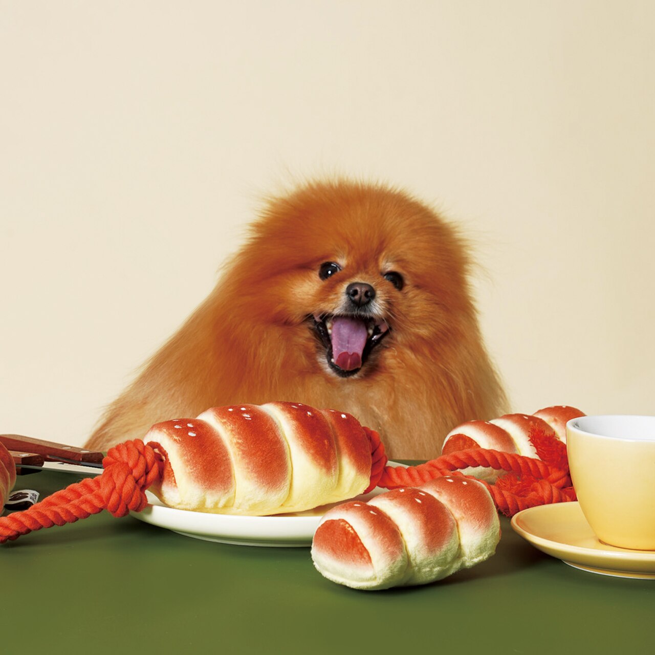 PP Lab Sausage Bun (Small) ｜ Pet tug toys